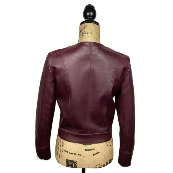 IRO Leather Broome Cropped MOTO Jacket Womens 10 - Like New - Picture 5 of 15